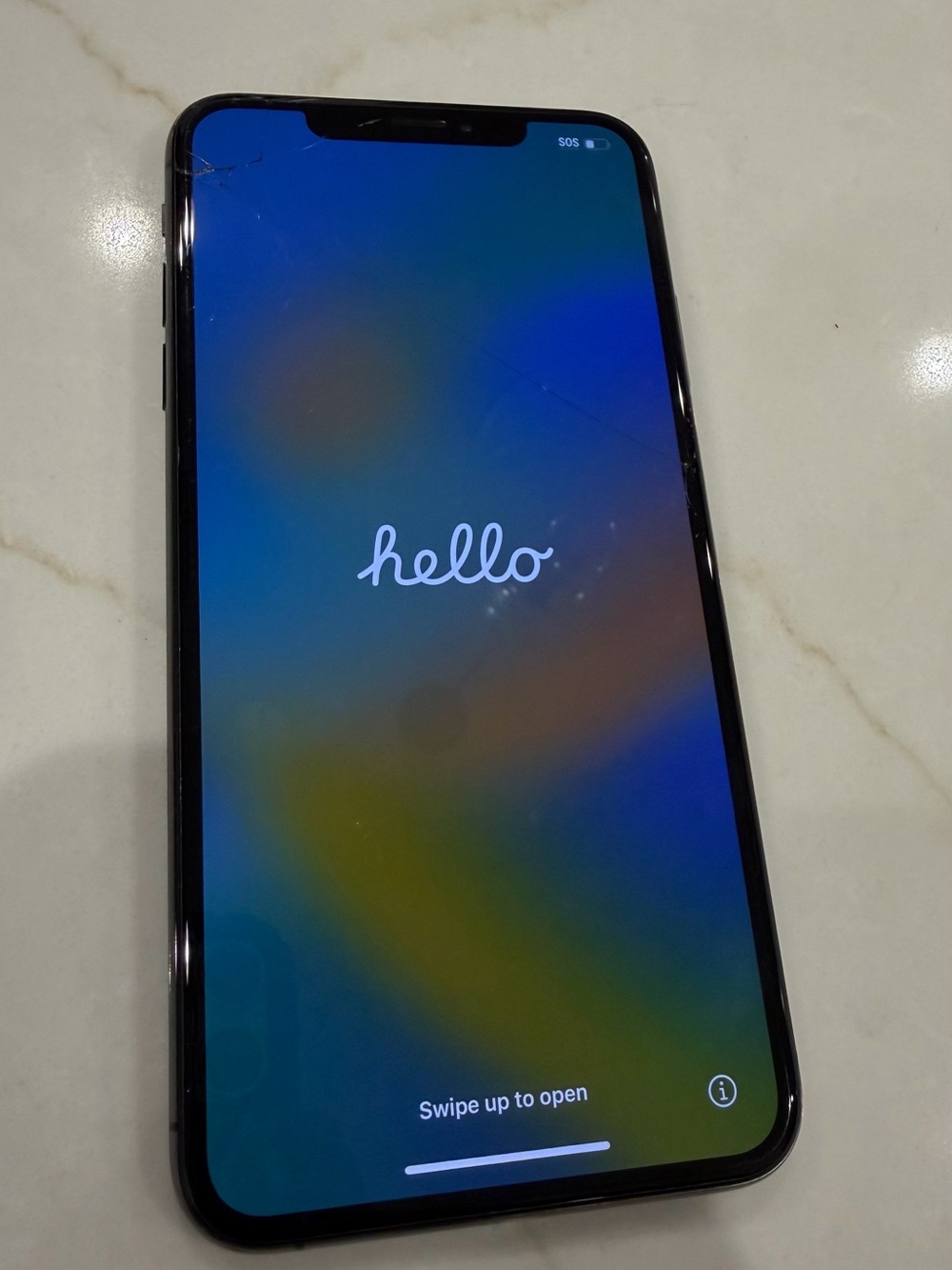 Apple iPhone XS Max 256GB Black Cracked Back Glass Works
